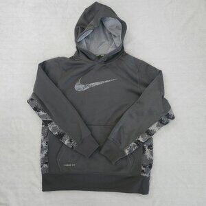 Nike Youth Boys Thermafit Pullover Hoodie Grey Large‎
